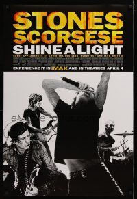 5y671 SHINE A LIGHT advance DS 1sh '08 Martin Scorcese's Rolling Stones documentary, concert image!