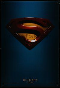 5y729 SUPERMAN RETURNS teaser DS 1sh '06 Bryan Singer, Parker Posey, Kate Bosworth, Kevin Spacey
