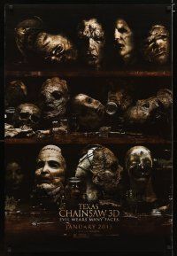 5y742 TEXAS CHAINSAW 3D teaser DS 1sh '13 Alexandra Daddario, Dan Yeager, evil wears many faces!