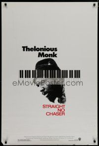 5y743 THELONIOUS MONK: STRAIGHT, NO CHASER 1sh '89 Clint Eastwood produced jazz bio!