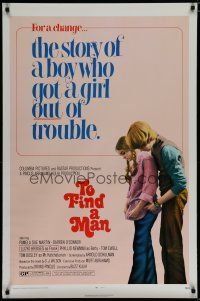 5y756 TO FIND A MAN 1sh '72 Pamela Sue Martin, the story of a boy who got a girl out of trouble!