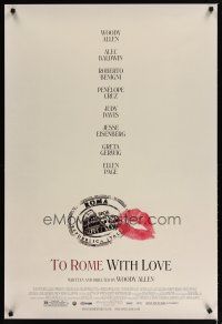 5y757 TO ROME WITH LOVE DS 1sh '12 Woody Allen, Alec Baldwin, Roberto Benigni, Penelope Cruz!