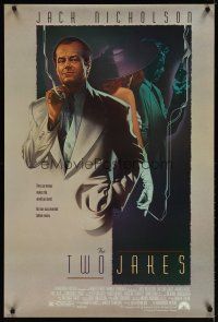 5y780 TWO JAKES 1sh '90 cool full-length art of smoking Jack Nicholson by Rodriguez!
