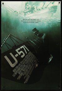 5y786 U-571 DS 1sh '00 Matthew McConaughey, Bill Paxton, Harvey Keitel, submarine action!