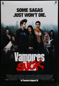 5y796 VAMPIRES SUCK style A advance DS 1sh '10 Matt Lanter, Chris Riggi, wacky Twilight parody!