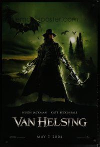 5y797 VAN HELSING teaser DS 1sh '04 cool image of monster hunter Hugh Jackman!