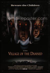 5y800 VILLAGE OF THE DAMNED advance DS 1sh '95 John Carpenter horror, cool image of creepy kids!