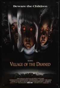 5y799 VILLAGE OF THE DAMNED advance 1sh '95 John Carpenter horror, cool image of creepy kids!