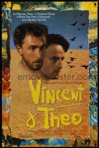 5y801 VINCENT & THEO 1sh '90 Robert Altman, Tim Roth as Vincent van Gogh, cool artwork!