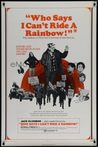 5y821 WHO SAYS I CAN'T RIDE A RAINBOW 1sh '71 Edward Mann, Jack Klugman, New York City pony farm!