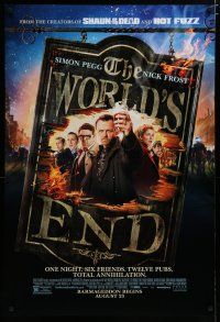 5y841 WORLD'S END advance DS 1sh '12 Simon Pegg, Nick Frost, sexy Rosamund Pike, barmageddon!