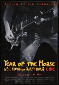 5y845 YEAR OF THE HORSE 1sh '97 Neil Young close-up cranking it up, Jim Jarmusch, rock & roll!