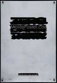 5y849 ZERO DARK THIRTY teaser DS 1sh '12 Jessica Chastain, cool redacted title design!