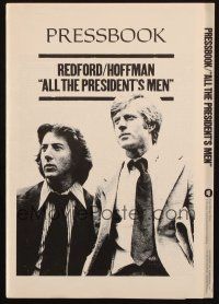 5z416 ALL THE PRESIDENT'S MEN pressbook '76 Dustin Hoffman & Robert Redford as Woodward & Bernstein