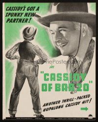 5z463 CASSIDY OF BAR 20 pressbook '38 great close up of William Boyd as Hopalong Cassidy with gun!