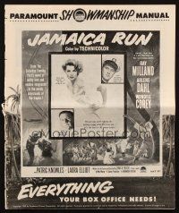 5z658 JAMAICA RUN pressbook '53 Ray Milland, sexy Arlene Dahl & Wendell Corey in the Caribbean!