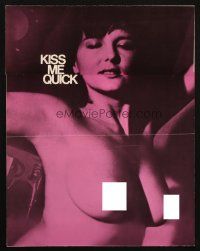 5z672 KISS ME QUICK pressbook '64 wild horror sex, many images of sexy girls!