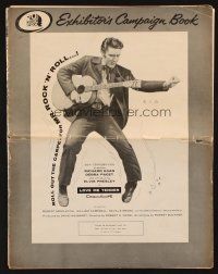 5z709 LOVE ME TENDER pressbook '56 1st Elvis Presley, great images with Debra Paget & with guitar!