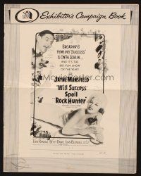 5z986 WILL SUCCESS SPOIL ROCK HUNTER pressbook '57 super sexy Jayne Mansfield wearing only a sheet!