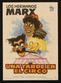 5z024 AT THE CIRCUS Spanish herald R60s different MCP art of Marx Brothers, Groucho, Chico & Harpo!