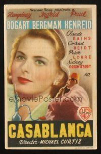 5z047 CASABLANCA Spanish herald '46 different image of Ingrid Bergman, Spanish first release!