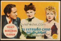 5z075 DR. JEKYLL & MR. HYDE Spanish herald '48 Spencer Tracy, Ingrid Bergman & Lana Turner!