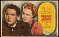 5z080 EDISON THE MAN Spanish herald R40s different image of Spencer Tracy as Thomas the inventor!