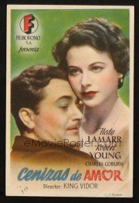 5z115 H.M. PULHAM ESQ Spanish herald '41 romantic close up of pretty Hedy Lamarr & Robert Young!