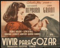 5z125 HOLIDAY Spanish herald '41 Katharine Hepburn, Cary Grant, different images!