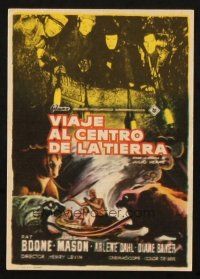 5z144 JOURNEY TO THE CENTER OF THE EARTH Spanish herald '61 Jules Verne, different MCP artwork!