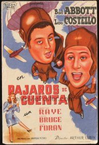 5z146 KEEP 'EM FLYING Spanish herald '44 Bud Abbott & Lou Costello in the United States Air Force!