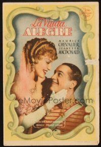 5z175 MERRY WIDOW Spanish herald '35 Maurice Chevalier, Jeanette MacDonald, Ernst Lubitsch