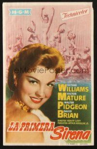 5z179 MILLION DOLLAR MERMAID Spanish herald '52 different image of Esther Williams & swimmers!