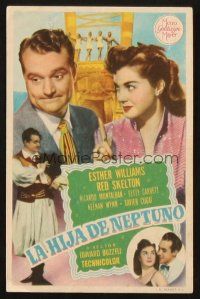 5z189 NEPTUNE'S DAUGHTER Spanish herald '51 different image of Red Skelton & sexy Esther Williams!