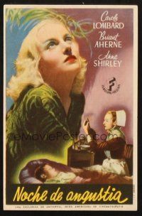 5z303 VIGIL IN THE NIGHT Spanish herald '40 different image of beautiful Carole Lombard!