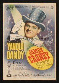 5z314 YANKEE DOODLE DANDY Spanish herald '45 different art of James Cagney as George M. Cohan!