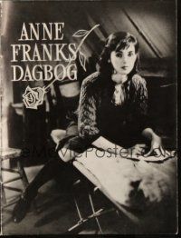 5z333 DIARY OF ANNE FRANK Danish program '59 Millie Perkins as Jewish girl hiding in WWII!