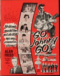 5z338 GO JOHNNY GO Danish program '60 Chuck Berry, Alan Freed, different rock 'n' roll images!