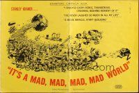 5z655 IT'S A MAD, MAD, MAD, MAD WORLD English pressbook '64 art by Jack Davis, Stooges inside!