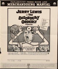 5z521 DISORDERLY ORDERLY pressbook '65 artwork of wackiest hospital nurse Jerry Lewis!