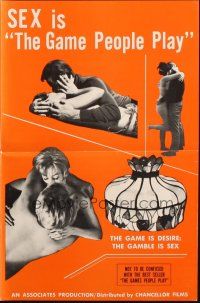 5z571 GAME PEOPLE PLAY pressbook '67 SEX is the game, not to be confused with the best seller!