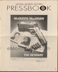 5z578 GETAWAY pressbook '72 Steve McQueen, Ali McGraw, Sam Peckinpah, great images!