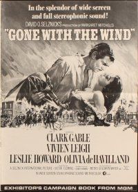 5z592 GONE WITH THE WIND pressbook R68 Clark Gable, Vivien Leigh, classic Howard Terpning art!