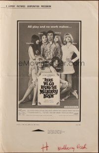 5z617 HERE WE GO ROUND THE MULBERRY BUSH pressbook '68 Judy Geeson, Barry Evans, Angela Scoular!