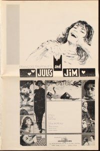 5z666 JULES & JIM pressbook '62 Francois Truffaut's Jules et Jim, Jeanne Moreau, Oskar Werner