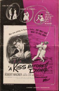 5z671 KISS BEFORE DYING pressbook '56 Robert Wagner, Joanne Woodward, Jeffrey Hunter!