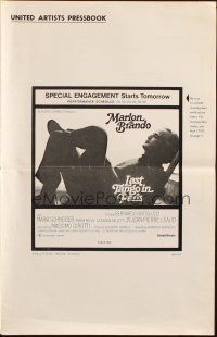 5z686 LAST TANGO IN PARIS pressbook '73 Marlon Brando, Maria Schneider, Bernardo Bertolucci