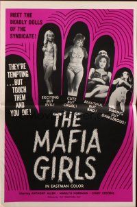5z717 MAFIA GIRLS pressbook '69 tempting deadly dolls of the syndicate, but touch them & you die!