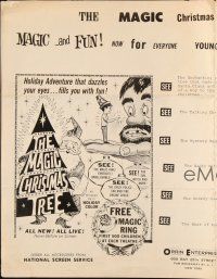 5z718 MAGIC CHRISTMAS TREE pressbook supplement '64 witch gives boy a ring that gives him 3 wishes!