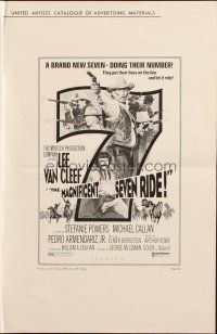 5z720 MAGNIFICENT SEVEN RIDE pressbook '72 cowboy Lee Van Cleef, Stephanie Powers, Michael Callan